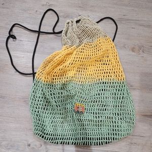 RARE Gwen LAMB Crochet Knit‎ Backpack Rasta Marley Y2K Vintage Festival No Doubt